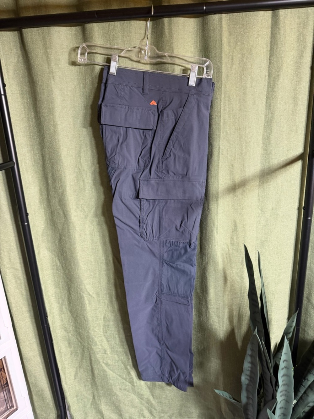 Ozark Trail Men's Gray Cargo Pants with Orange Accent